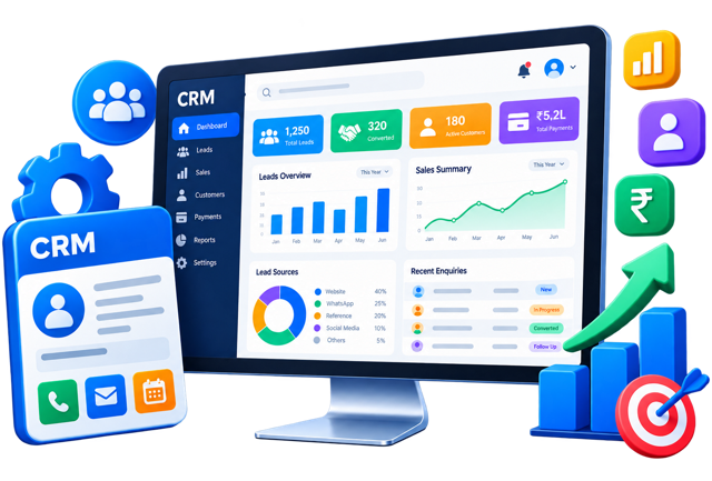 CRM software illustration